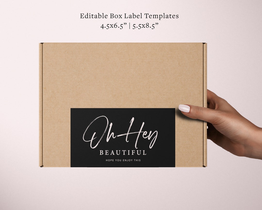 Editable Packaging Labels Thank You for Your Order Label - Etsy