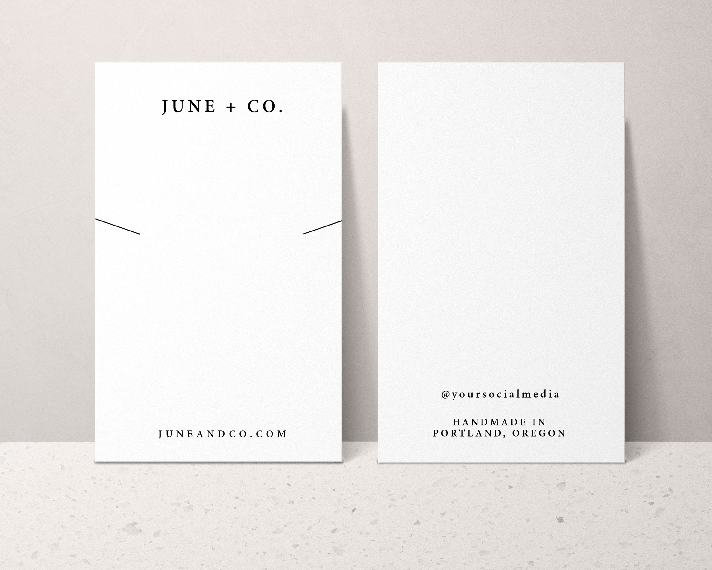 Editable Necklace Card Template Modern Necklace Display Card - Etsy