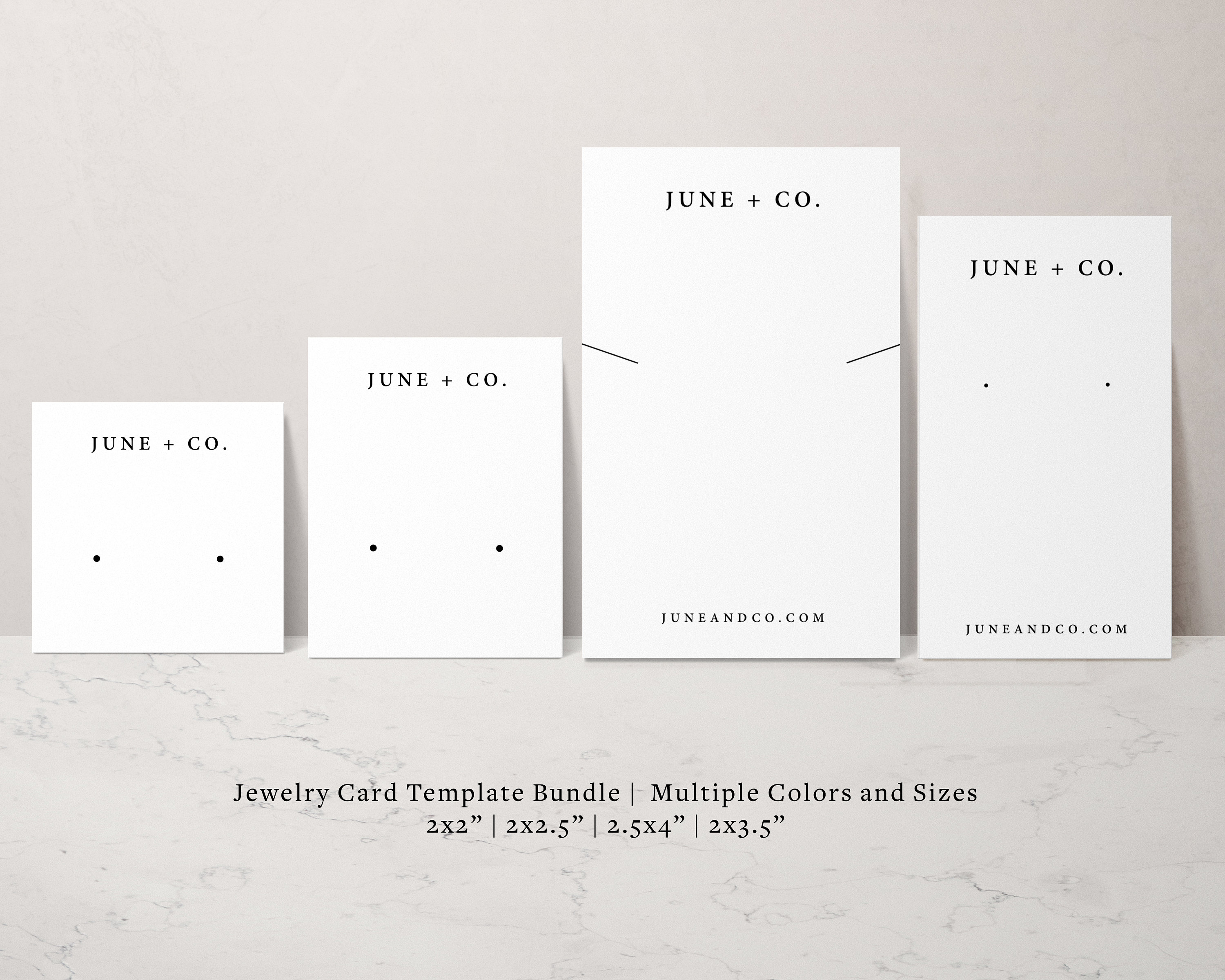 Editable Jewelry Card Template Bundle Earring Display Card - Etsy