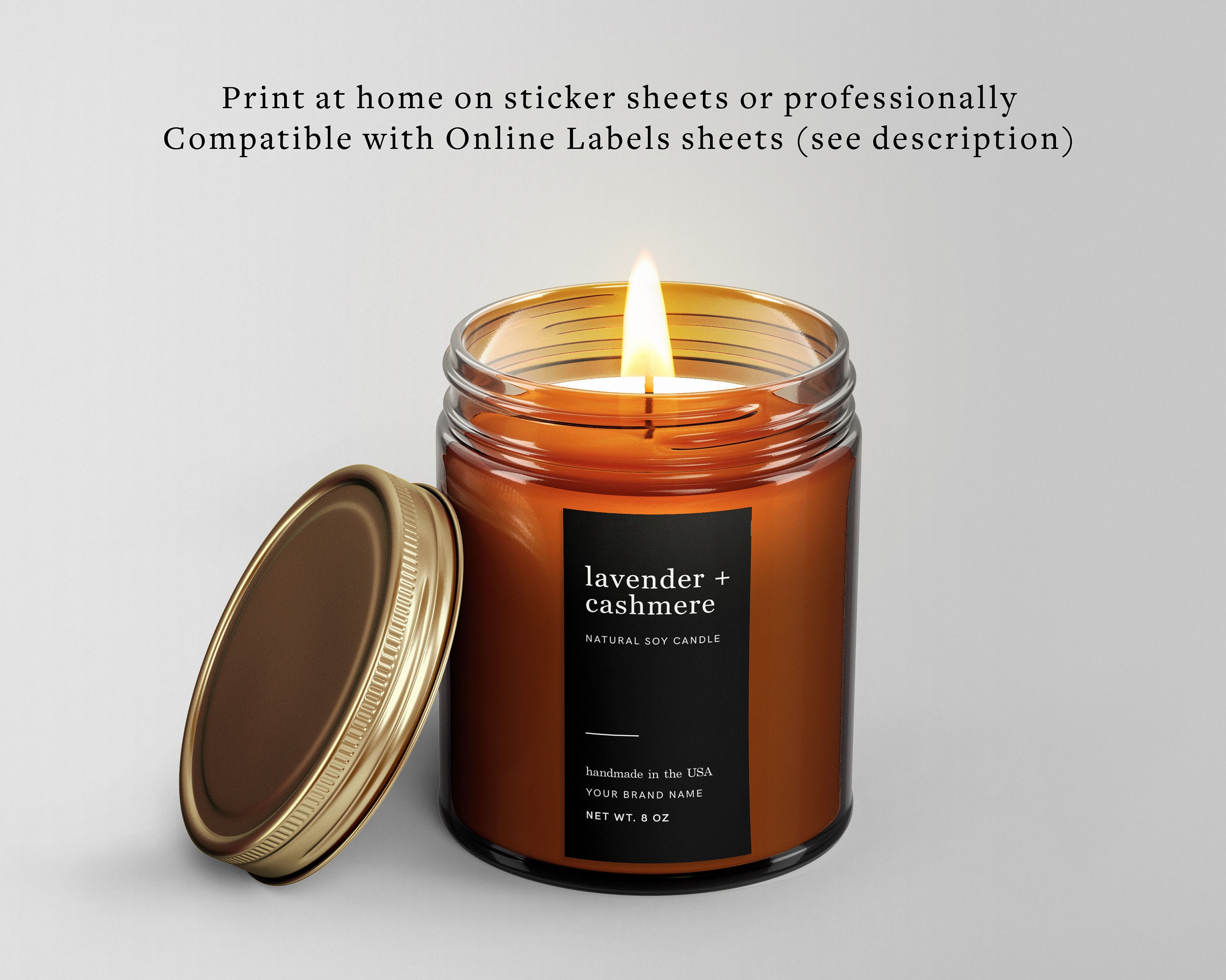 Candle tin labels uk