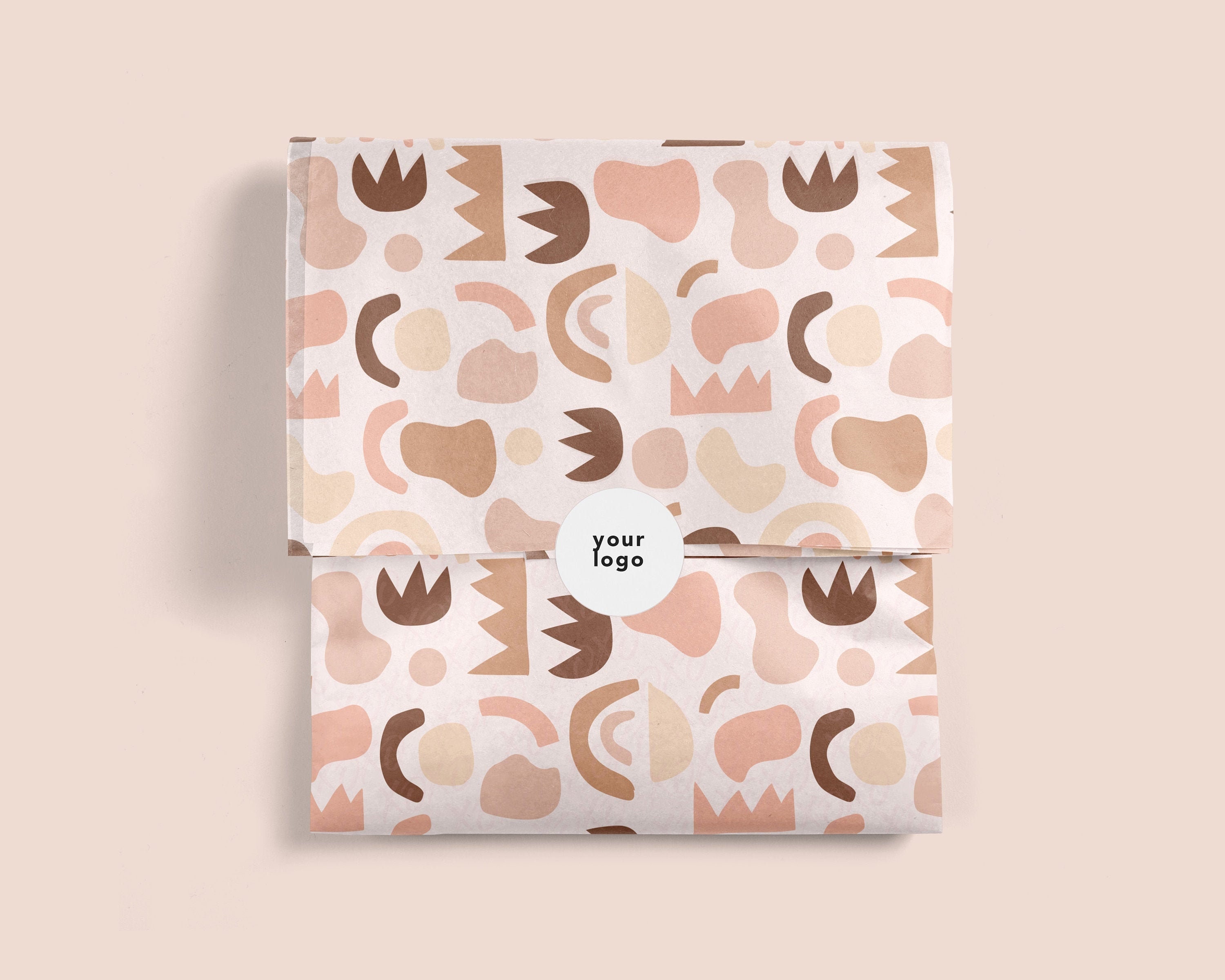 Editable Printed Paper Corjil Logo Tissue Paper Sticker Tissue Paper