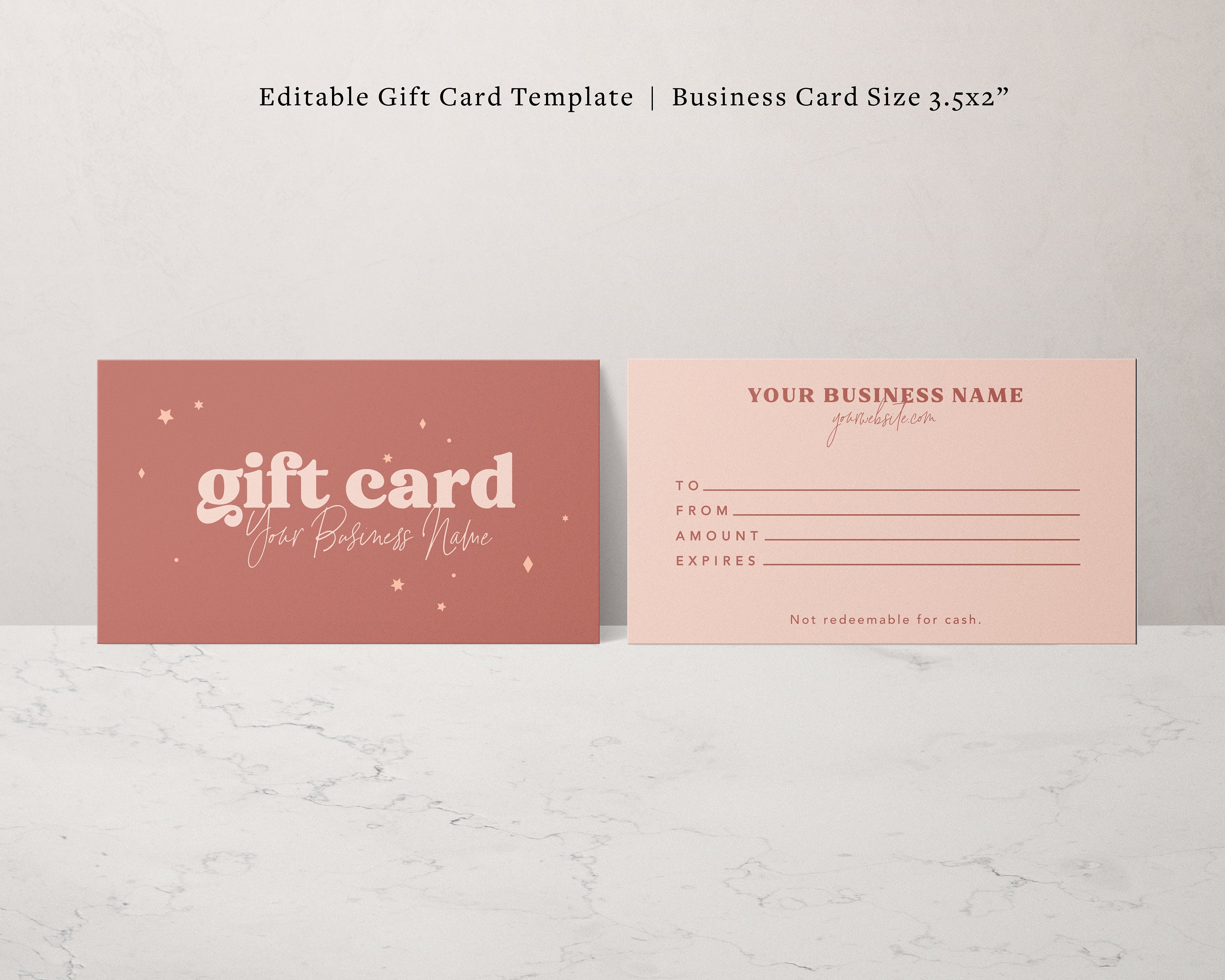 Editable Gift Card Template Printable Gift Card DIY Gift | Etsy