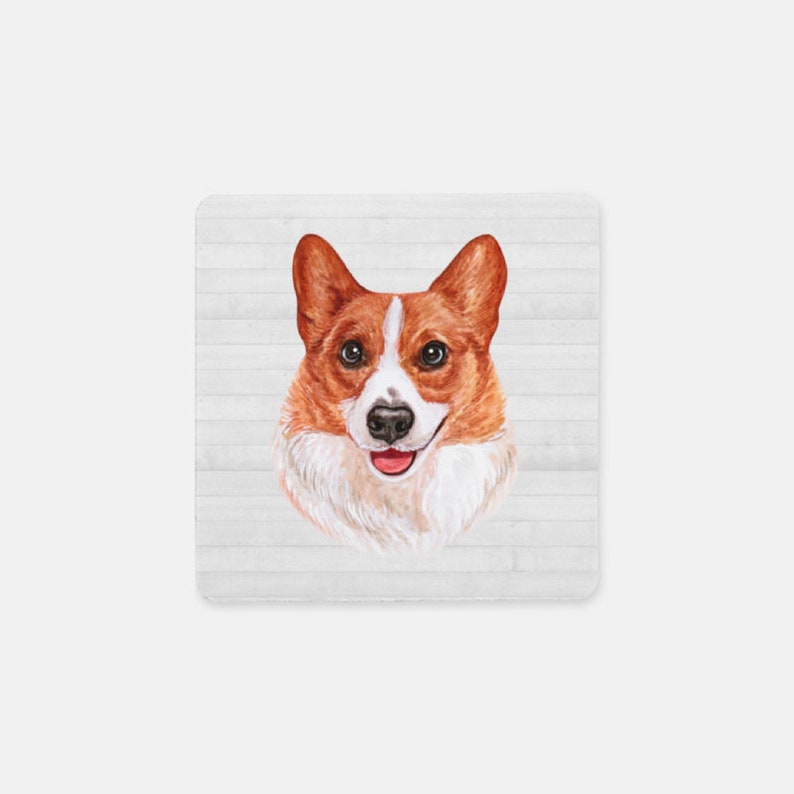 Dog Groomer Gift Corgi Coasters Dog Theme Coasters Corgi Lover Gift Polyester Top Coasters Dog Lover Gift