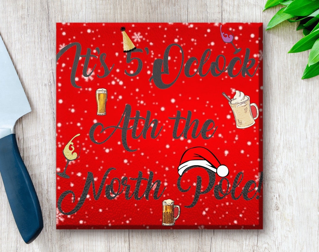 Glass Cutting Board Glass Chopping Board Christmas Cutting Etsy