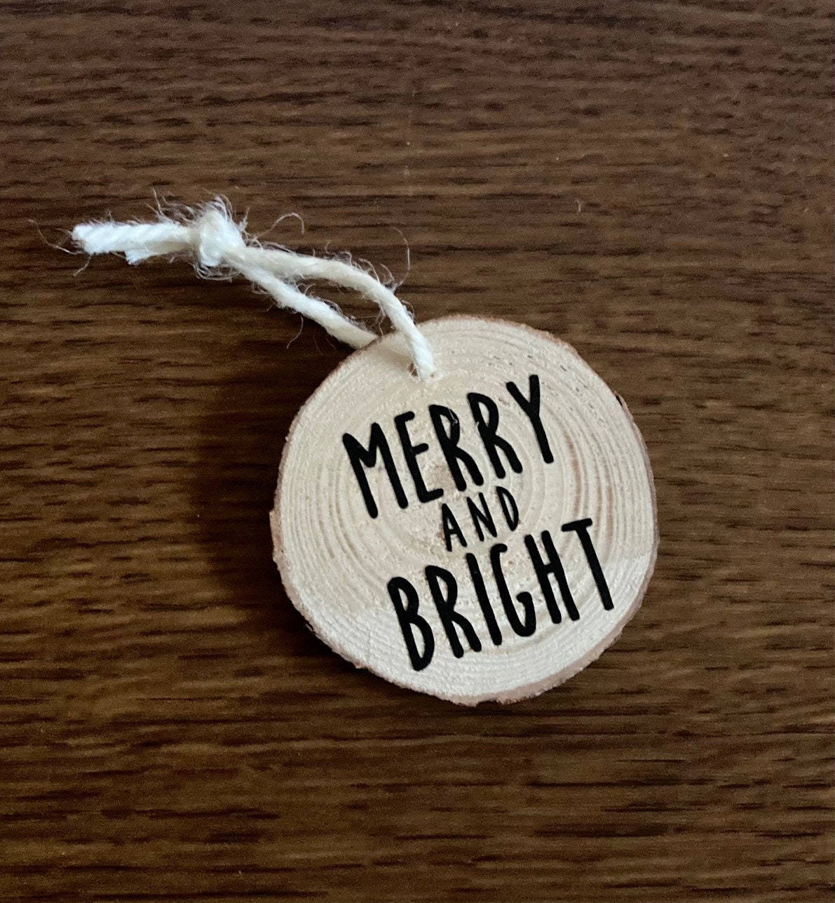 Christmas Saying Ornaments Merry and Bright Ornament Let it | Etsy