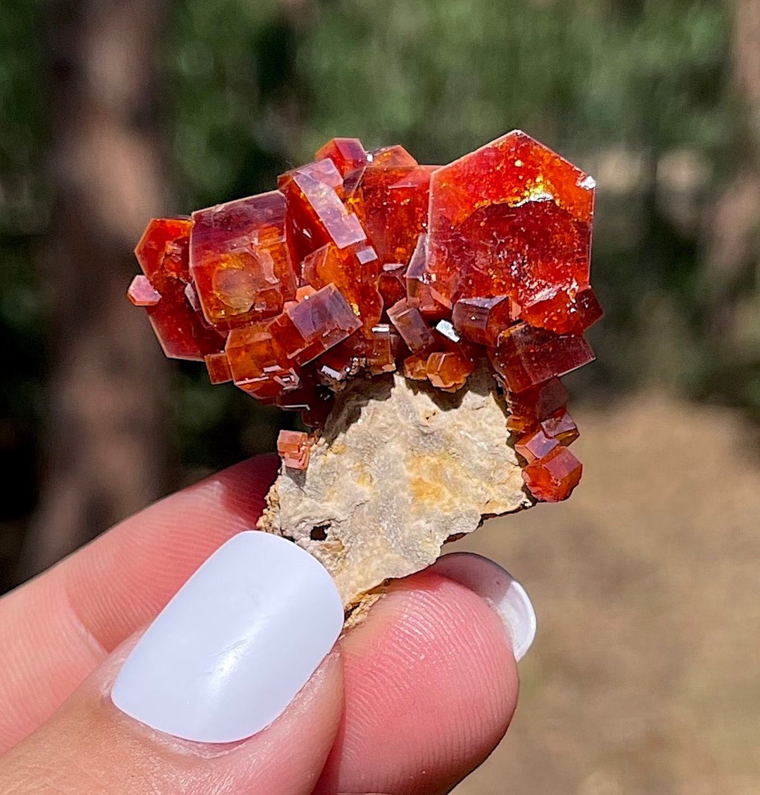 Vanadinite Specimen Lustrous Red Vanadinite Crystals on Etsy