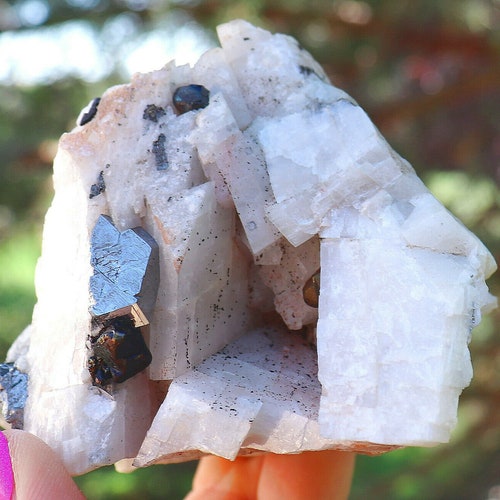 Carrollite Crystals With Calcite From Kamoya South shops II Mine DR Congo 8.5 Centimeters
