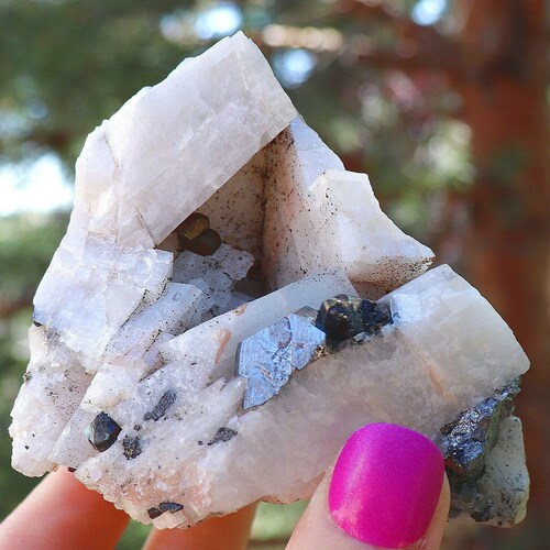 Carrollite Crystals With Calcite From Kamoya South shops II Mine DR Congo 8.5 Centimeters