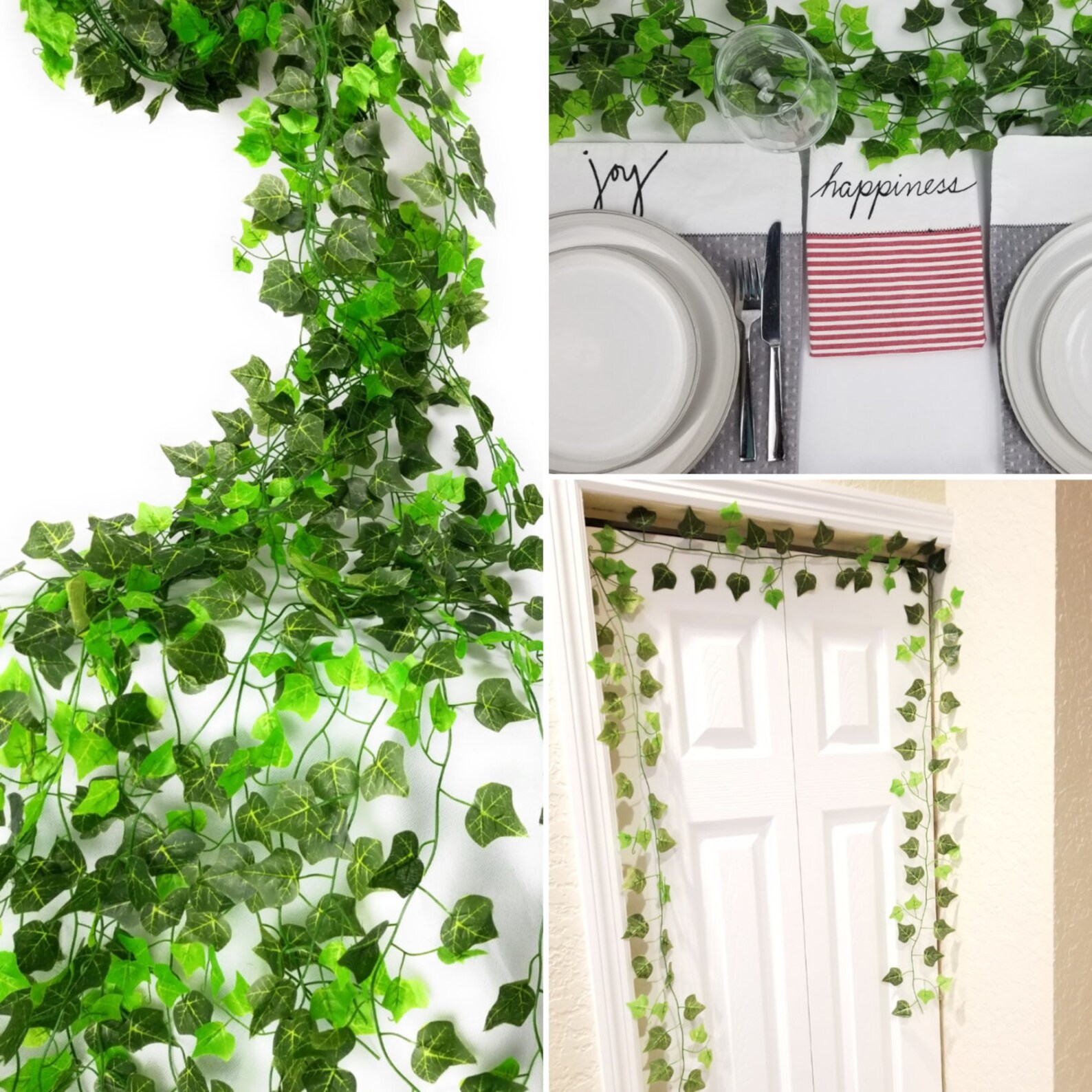 12 Pack Silk Ivy Vines 95ft Multicolor Artificial Leaf Etsy Canada