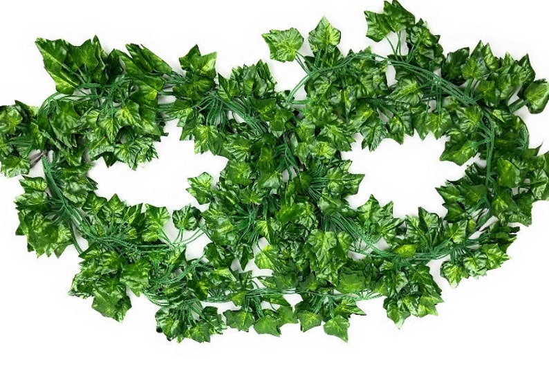Silk Ivy Vines 84ft Plastic 12 Pack Leaf Garland Plants Etsy