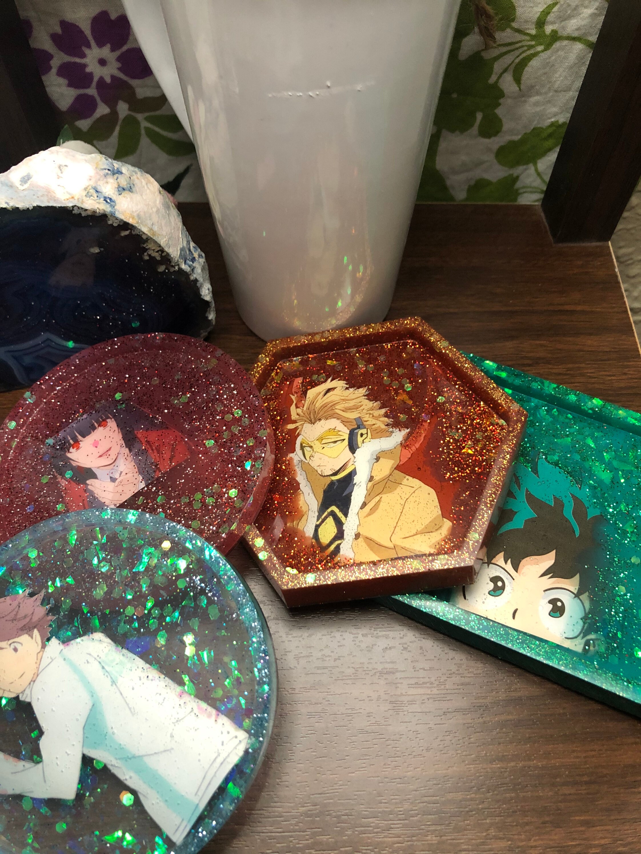 Anime Character Resin Coaster/Tray | Etsy