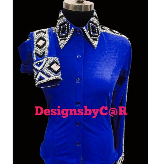 Camisa Western Show en licra elástica con base elástica en