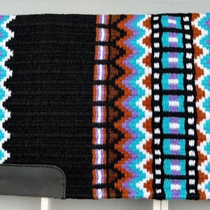 Western Show pad - black base with multi color