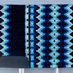 Western Show pad - Royal Blue & Turquoise