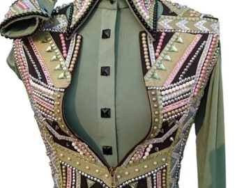 Boléro De Show Western Avec Chemise Intégrée, Pour Cheval, LUX SHOW APPAREL, Neuf