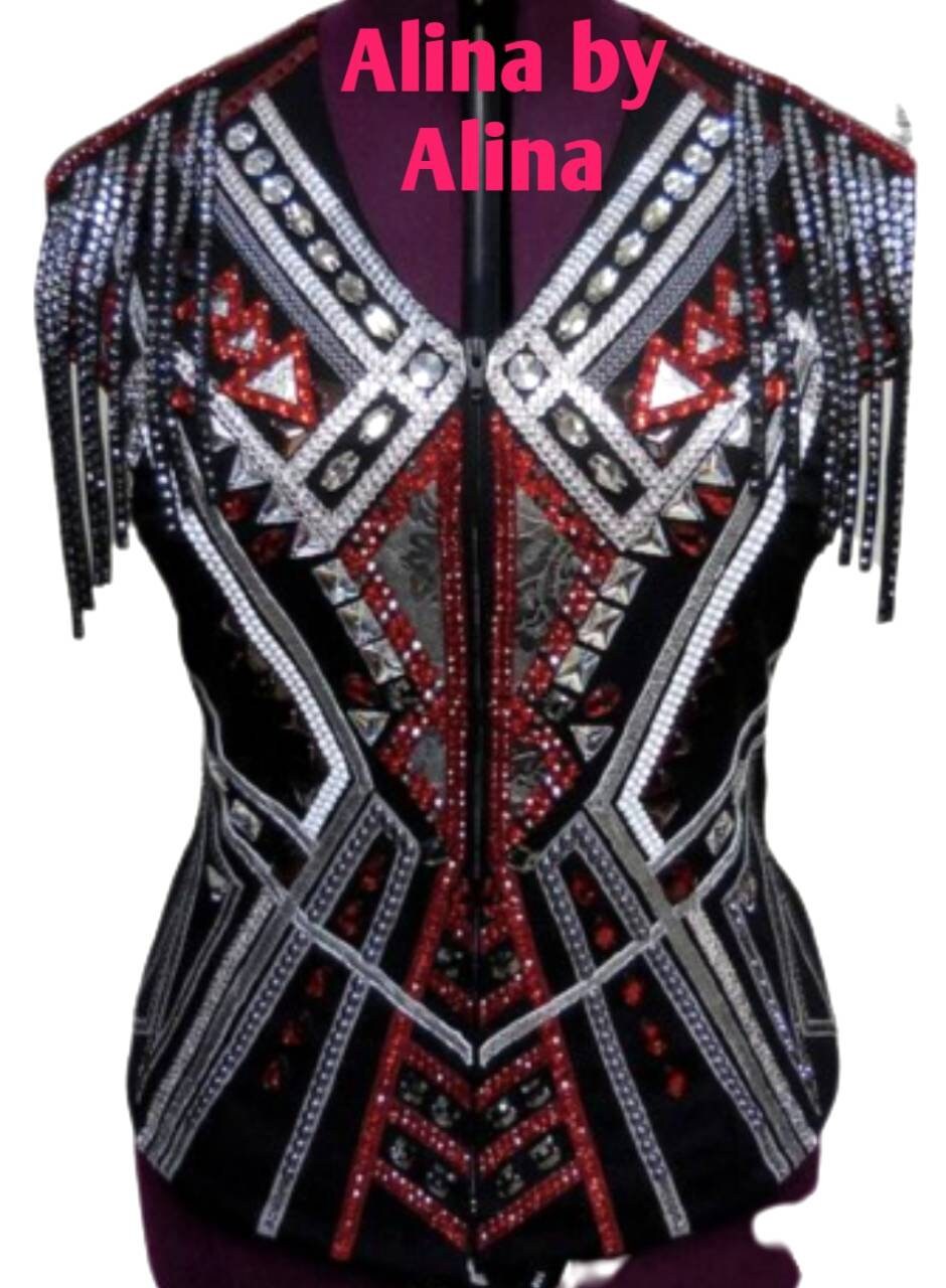 Boléro avec chemise argentée Boléro western personnalisé