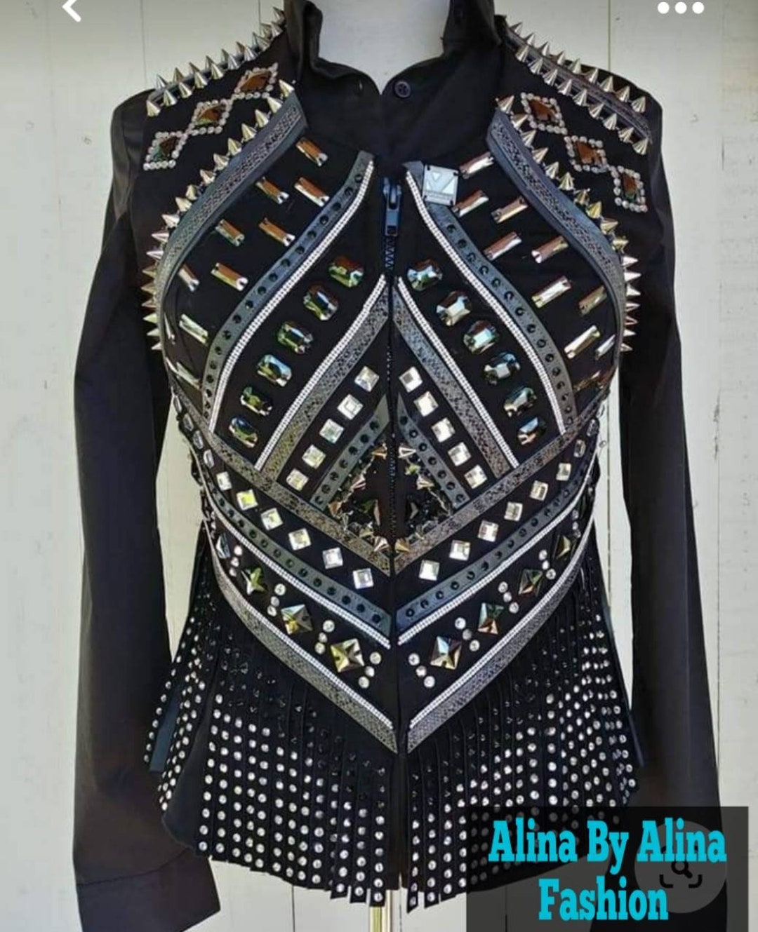 Black and Grey Show Vest With Solid Black Shirt With Work - Etsy