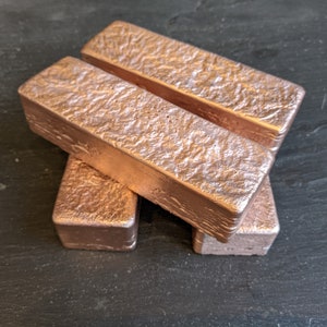 20Lbs Hand Poured Pure Copper Bullion Ingot Bar .999 Fine