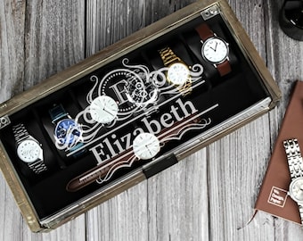 Personalized watch box for men | engraved watch box | watch display case | mens watch box | Watch box Personalized | watch box for him