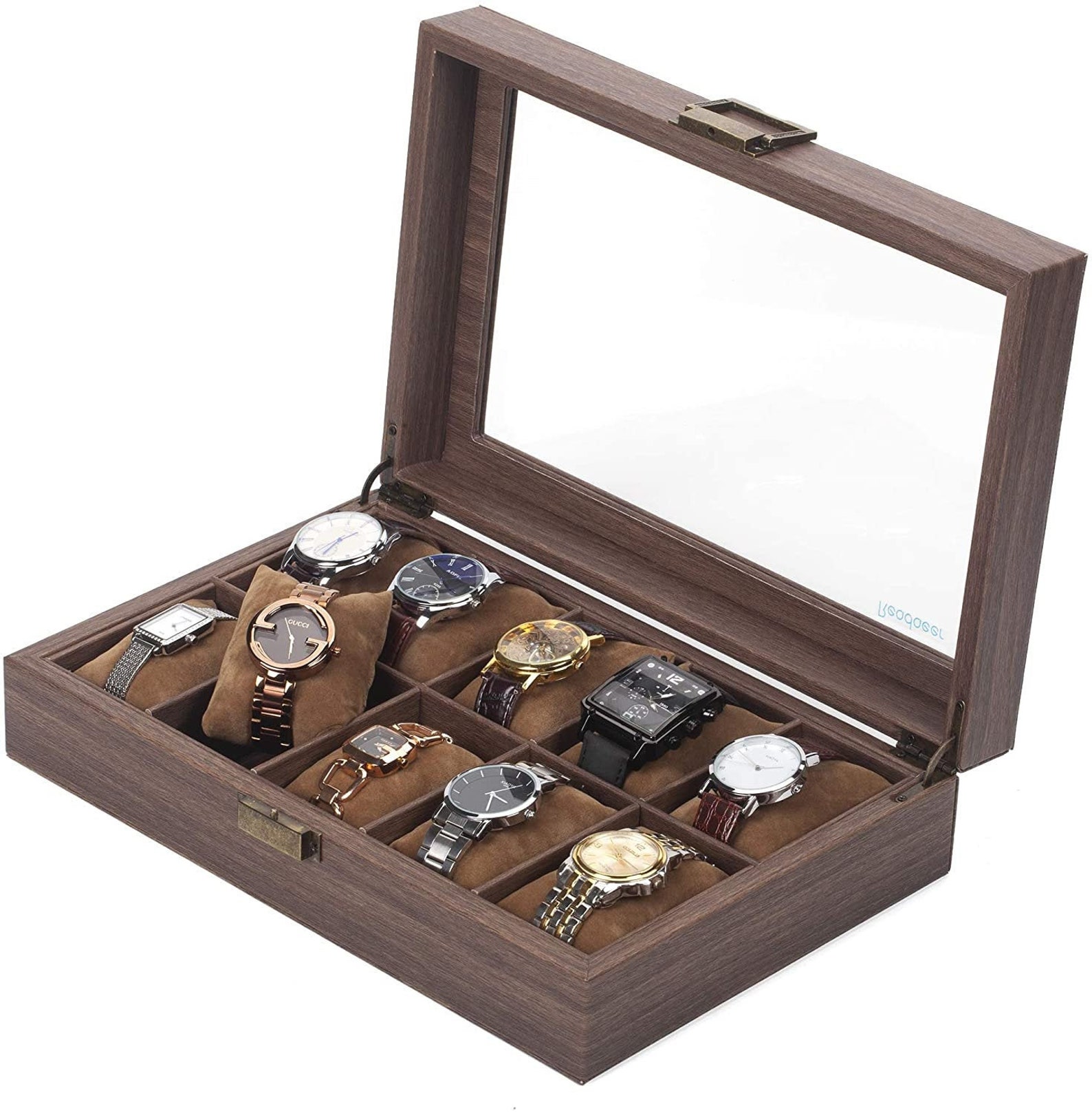 Personalized Wood Watch Case Custom Watch Organizer Wooden Etsy