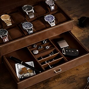 personalized gifts watch box with drawer mens watch box wood watch box engraved watch box watch display case Engraved Watch Case.jpg