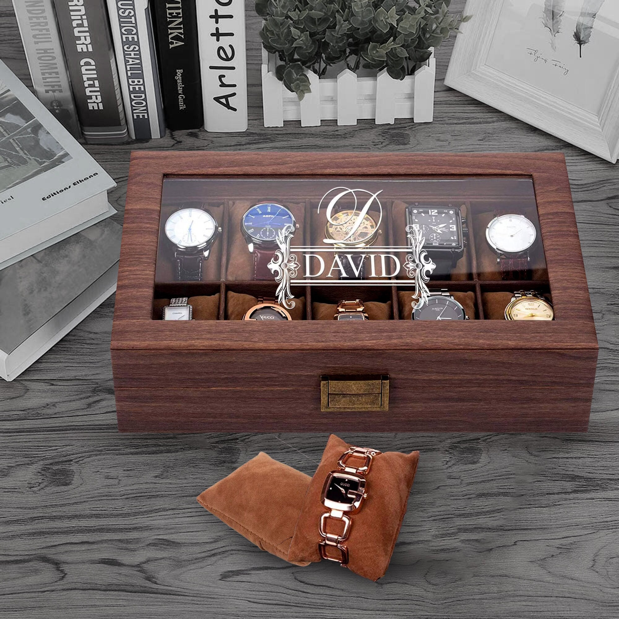 Personalized mens watch clearance box