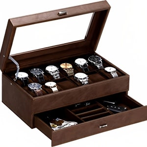 personalized gifts watch box with drawer mens watch box wood watch box engraved watch box watch display case Engraved Watch Case.jpg