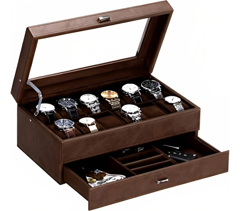 personalized gifts watch box with drawer mens watch box wood watch box engraved watch box watch display case Engraved Watch Case.jpg