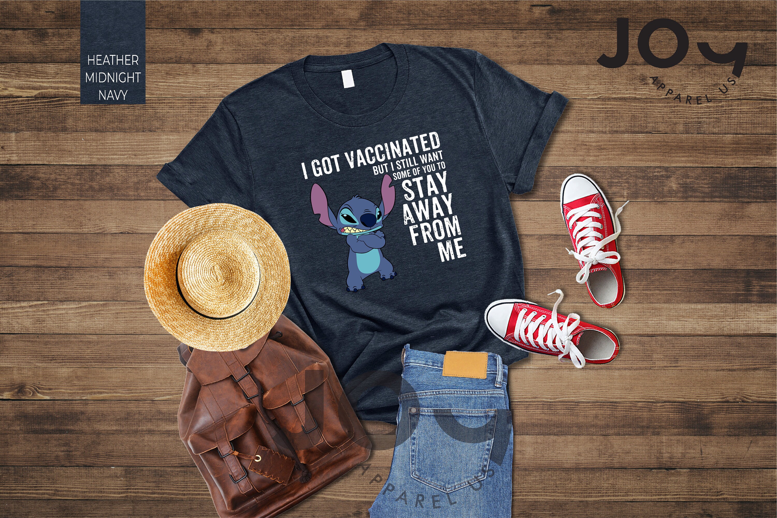 I Got Vaccinated Disney Stitch Shirt, Stay Away From Me Shirt, Nurse …