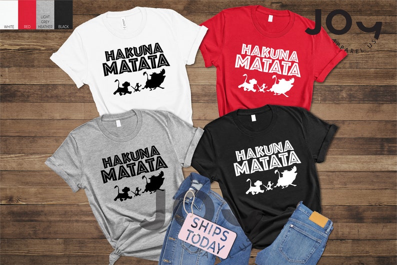 Disney Hakuna Matata Shirts Funny Disney Vacation Gift - Etsy