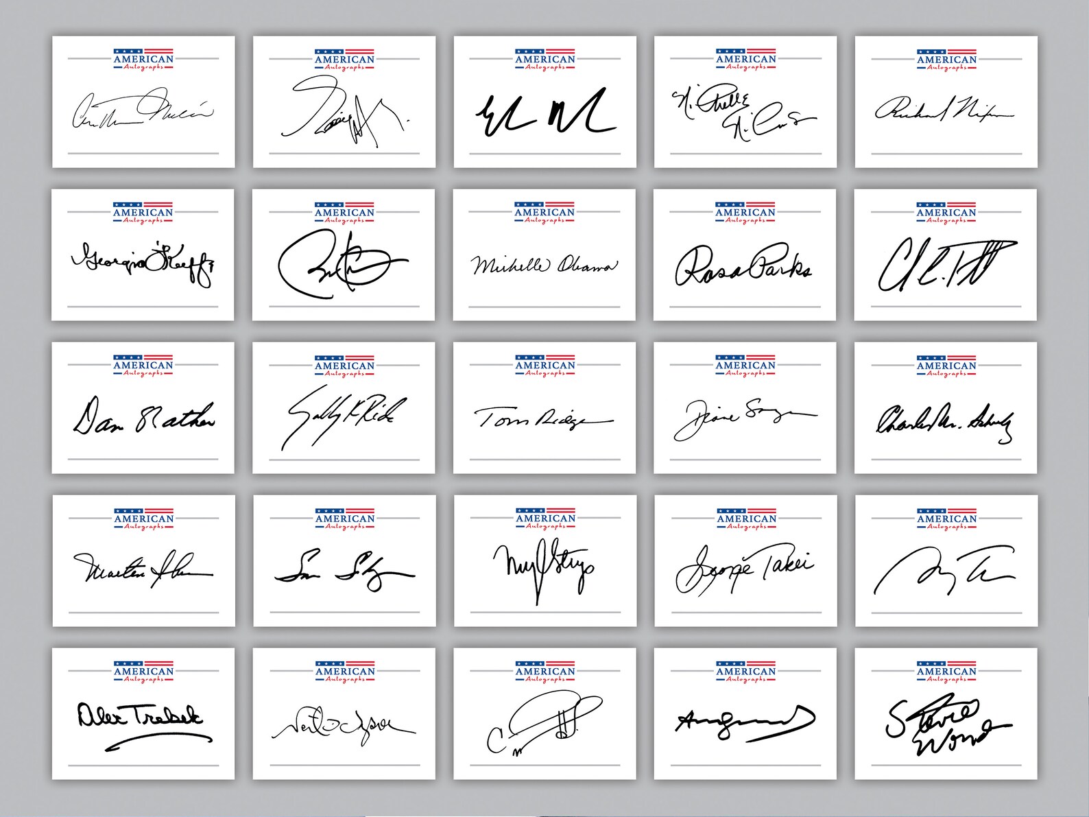 American Autographs Collectible Trading Cards | Etsy