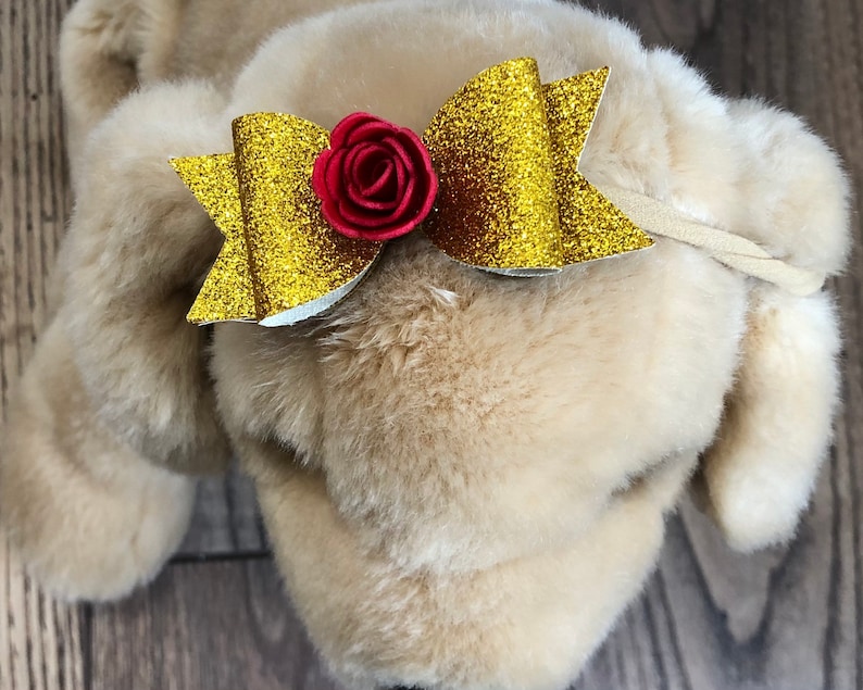 Disneybound outfit baby shower gift baby princess headbands dog bow baby girl present Princess Mini Bow Set princess inspired baby bow