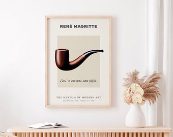 Rene Magritte Treachery Of Images Print / Exhibition Poster / Printable wall art