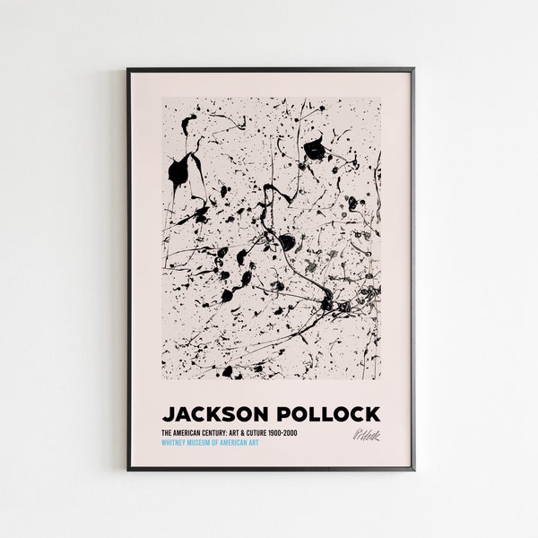 Jackson Pollock Poster | Exhibition Print | Home Wall Decor | HIGH QUALITY art!