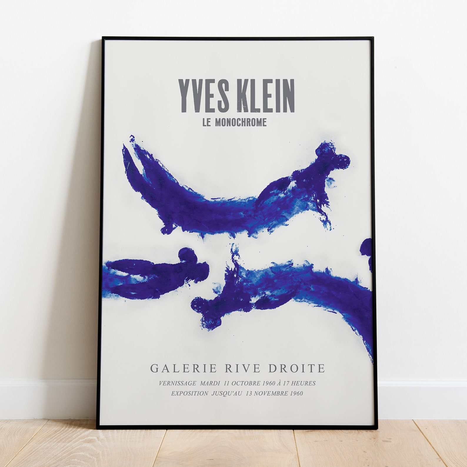 Yves Klein Blue Monochrome Exhibition Poster Etsy France
