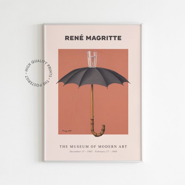 Rene Magritte Print / Ausstellungsplakat / Hegel's Holiday 1958 / Printable Wandkunst