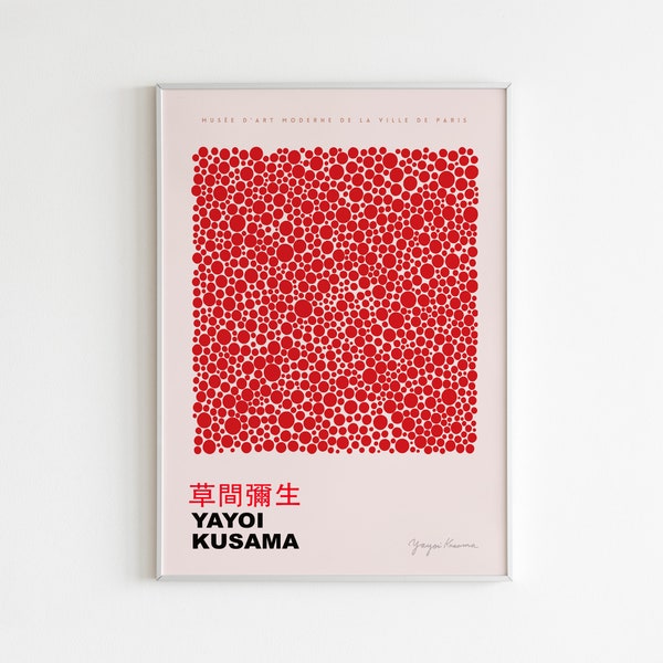 Yayoi Kusama Exhibition Poster | Abstract art Print | Japanese Art | HIGH QUALITY design