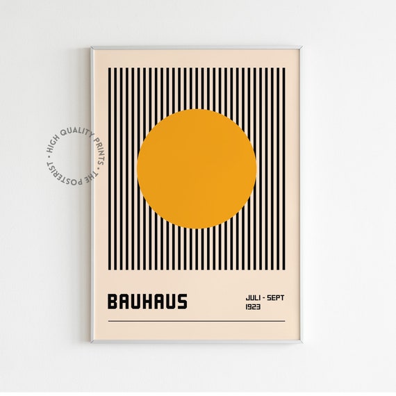 Bauhaus Print Vintage Bauhaus Poster Retro Prints -