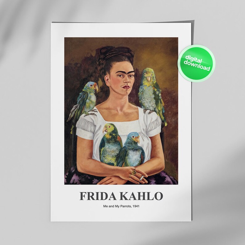 Frida Kahlo Poster della mostra Io e i miei pappagalli | Etsy Italia