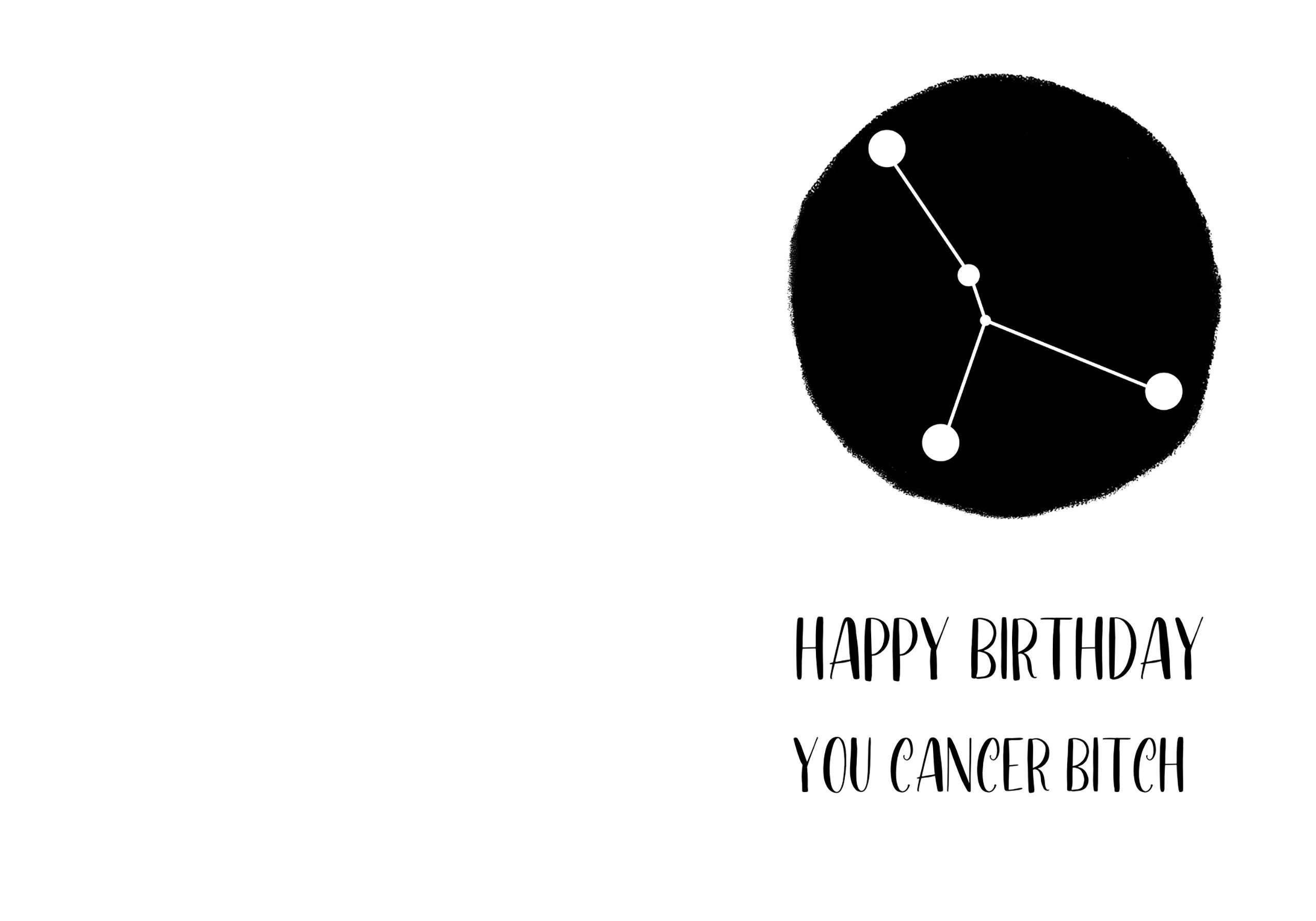 Zodiac Sign Birthday Card Astrology Birthday Happy Birthday Etsy