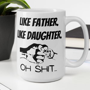 Papa Geschenke von Tochter, Papa Lustige Geschenkidee Vatertag Weihnachten Geburtstag Geschenk für Papa von Tochter Lustiger Papa Kaffeebecher Wie Vater