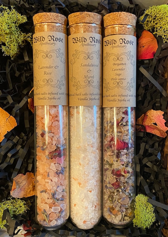 Bath Salts Gift Set Set of 3 Bath Salt Tubescare package Etsy