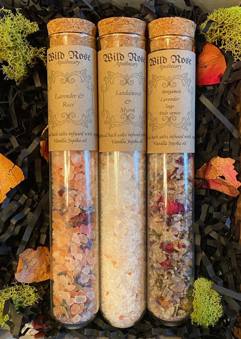 Bath Salts Gift Set Set of 3 Bath Salt Tubescare package Etsy