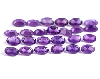 天然グリーンアメジスト – 9 x 11 mm オーバルファセットカット AAA