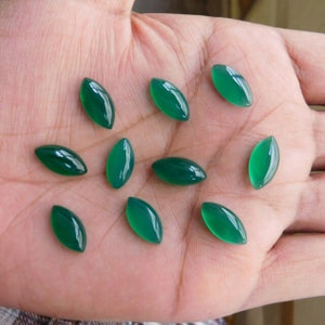 Cabujones de ónix verde AAA con forma de marquesa, piedras preciosas de 2 x 4, 2,50 x 5, 3 x 6, 3,50 x 7, 4 x 8, 4,50 x 9, 5 x 10, 5,50 x 11, 6 x 12, 6,50 x 13, 7 x 14, 8 x 16, 9 x 18, 10 x 20 mm.