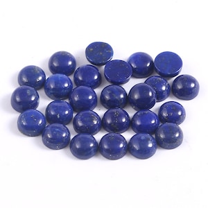 Lapis Lazuli Round Shape Cabochons Gemstones 1.50 1.75 2 2.25 2.50 2.75 3 3.25 3.50 3.75 4 4.25 4.50 4.75 5 MM Sizes. Lapis Lazuli Round Cab