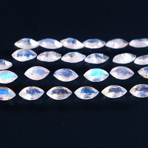 Rainbow Moonstone Marquise Shape Faceted Gemstone 1.50x3 2x4 2.50x5 3x6 3.50x7 4x8 5x10 5.50x11 6x12 6.50x13 7x14 8x16 9x18 10x20MM Size.