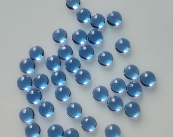 AAA Excellent Quality Blue Chalcedony Quartz Round Shape Cabochon 1.5 2 2.5 3 4 5 6 7 8 9 10 11 12 13 14 15 MM Size Blue Quartz Round Cab