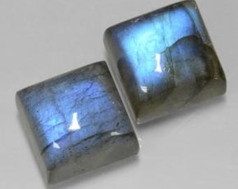 Natural Blue Fire Labradorite Square Shape Cabochons Gemstones 2MM 2.50MM 3MM 4MM 5MM 6MM 7MM 8MM 9MM 10MM 11MM 12MM 13MM 14MM 15MM Size.