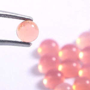 AAA Pink Opal Round Shape Cabochons Gemstones 2MM 2.50MM 3MM 4MM 5MM 6MM 7MM 8MM 9MM 10MM 11MM 12MM 13MM 14MM 15MM Size. Pink Opal Round Cab image 3